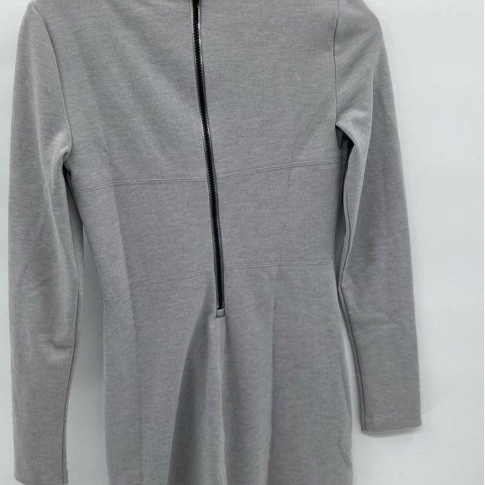 Armani Exchange Gray Long Sleeve Zip-Up Dress size small